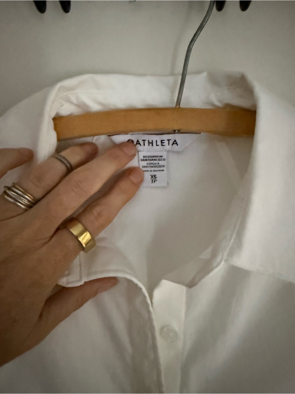 Athleta White Uptown Button-Down Shirt - Picture 5 of 6